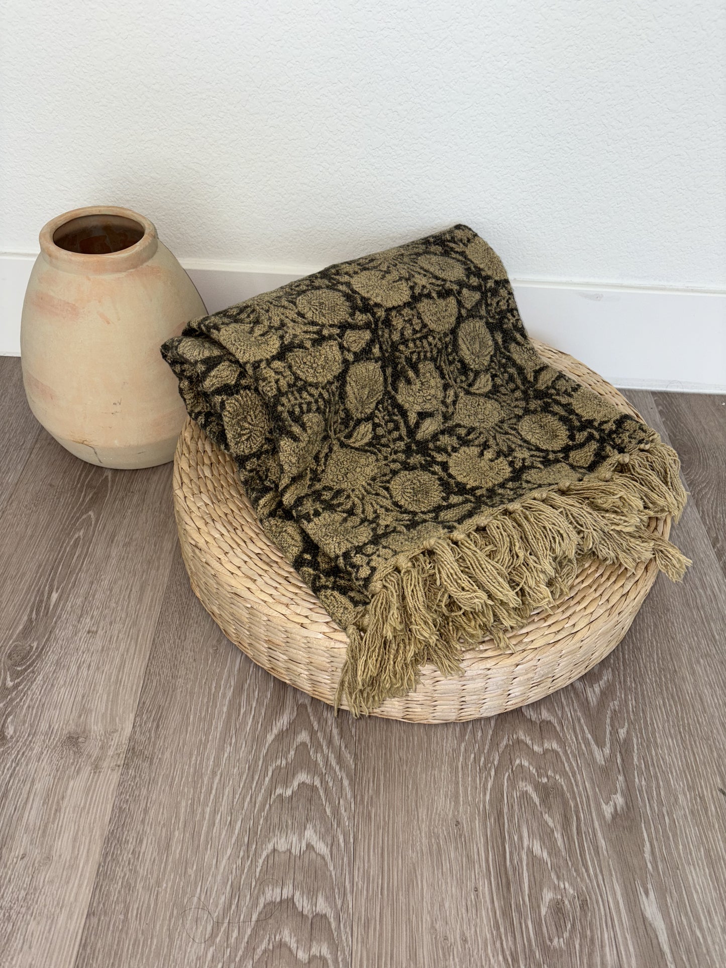 Autumn - hand block printed throw