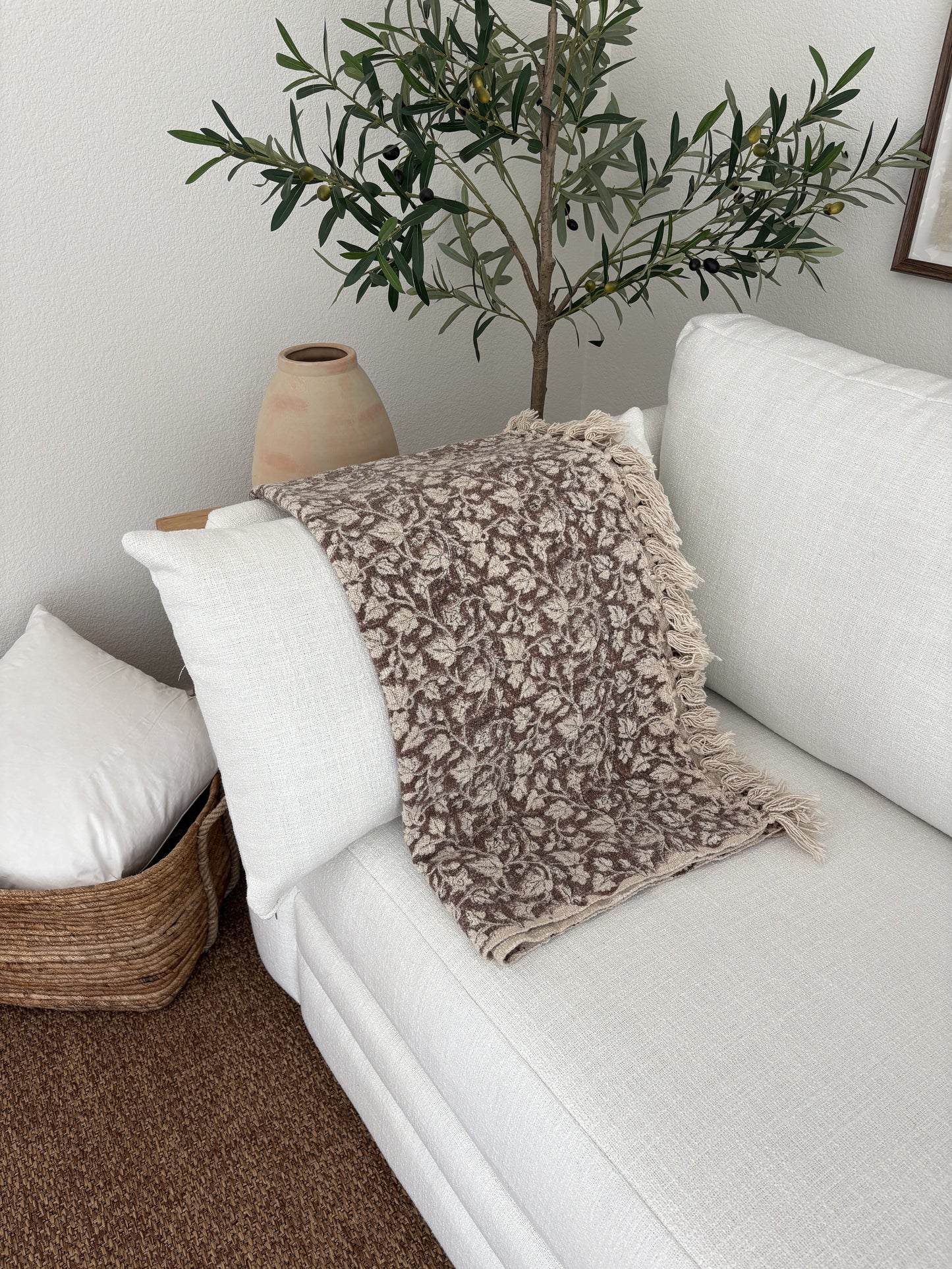 Sandra - hand block printed throw