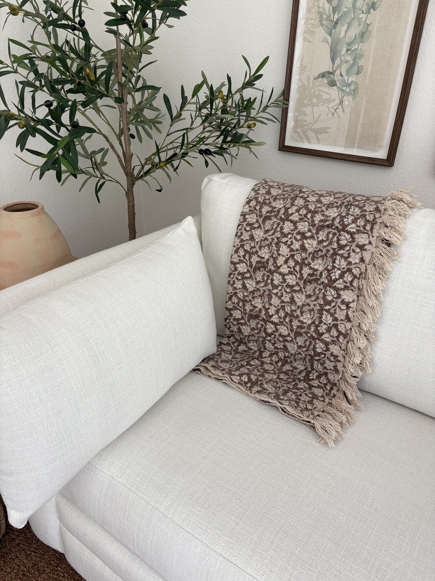 Sandra - hand block printed throw