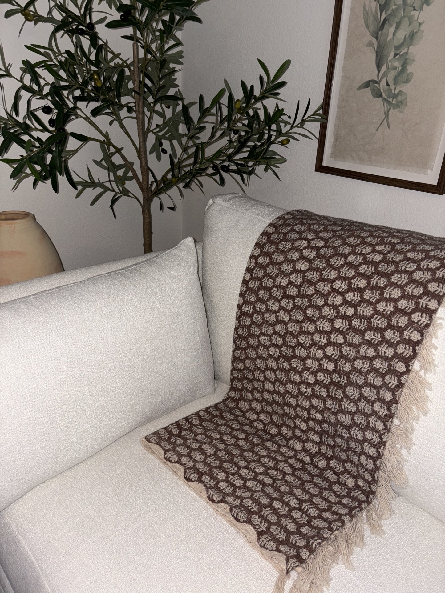 Megan - hand block print throw