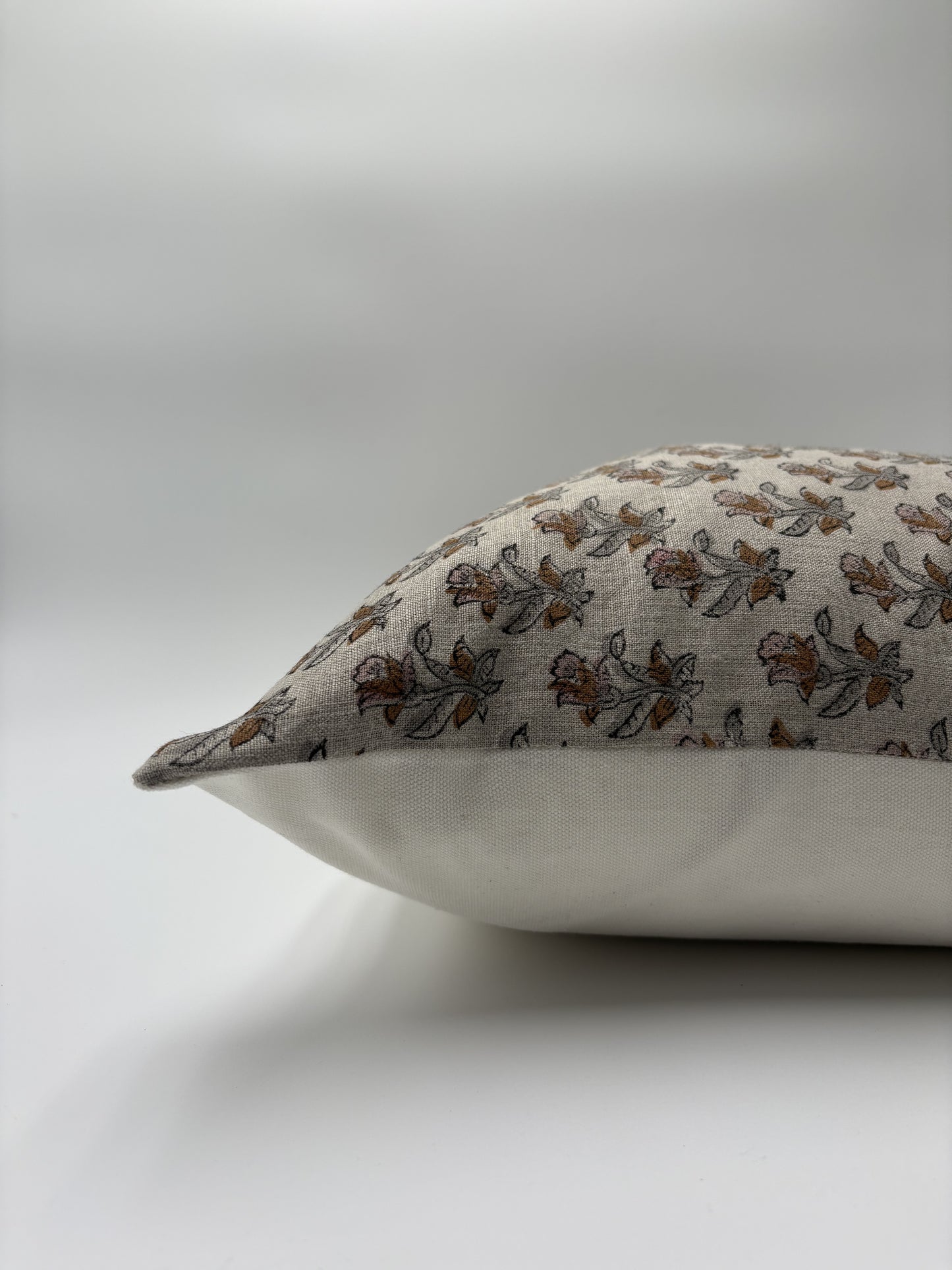 Opa - hand block printed linen pillow cover