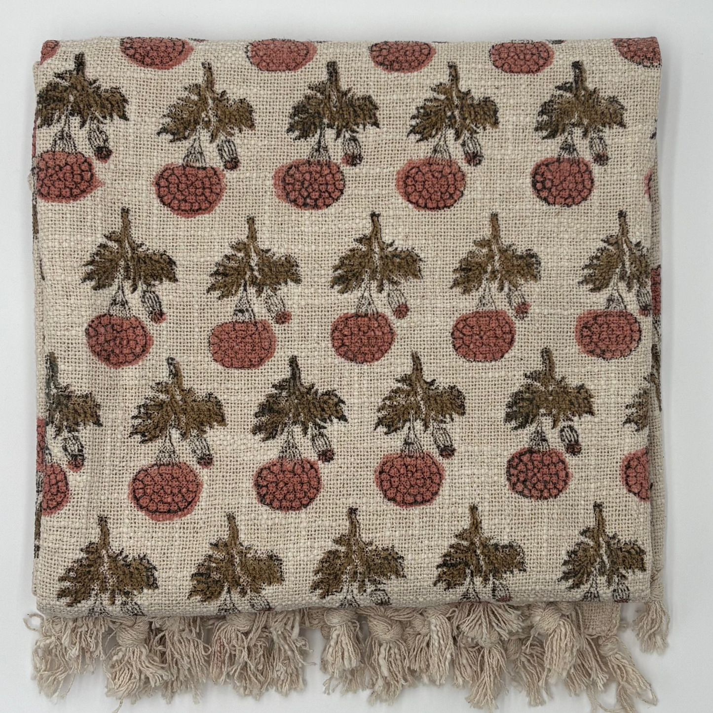 Anya - block print throw blanket