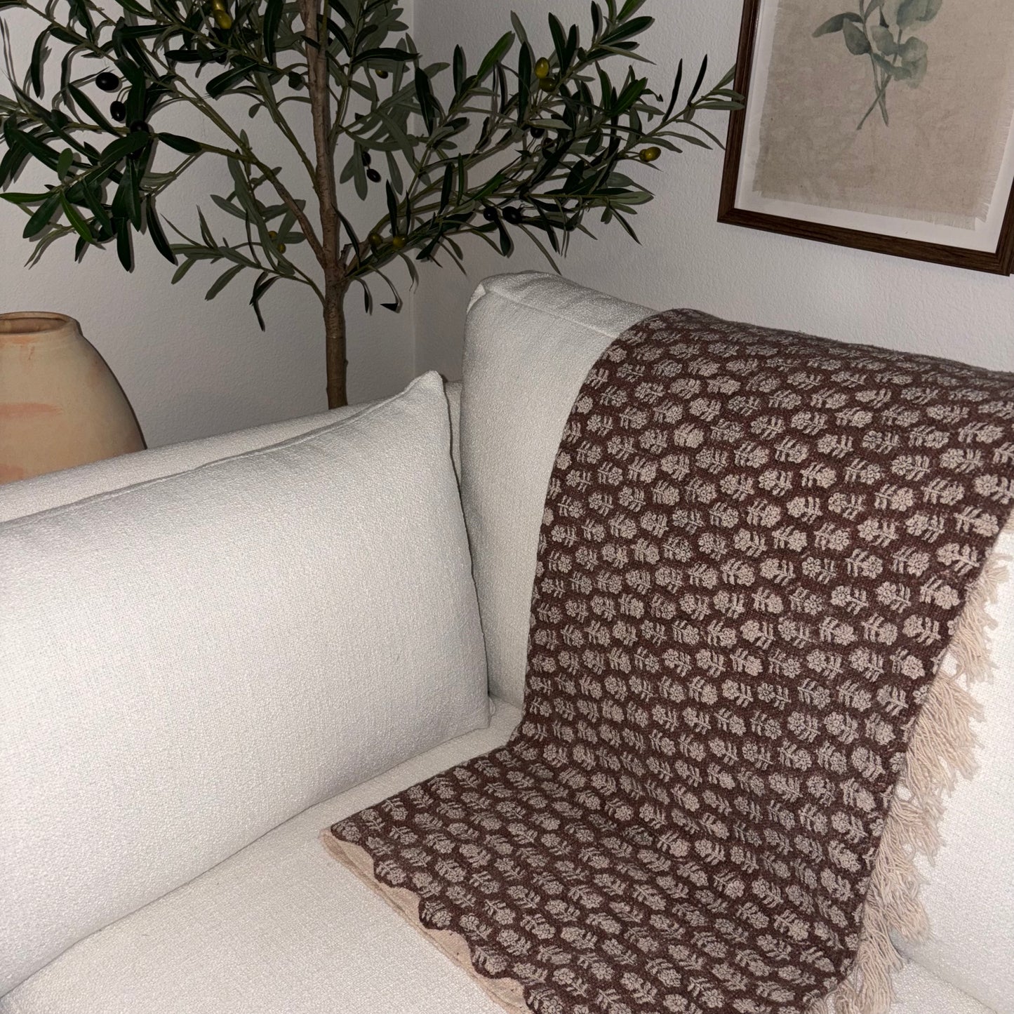 Megan - hand block print throw