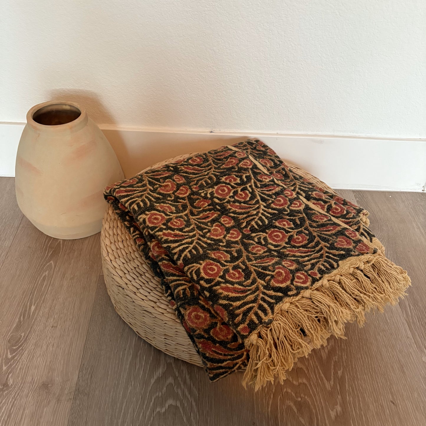 Summer - hand block printed throw