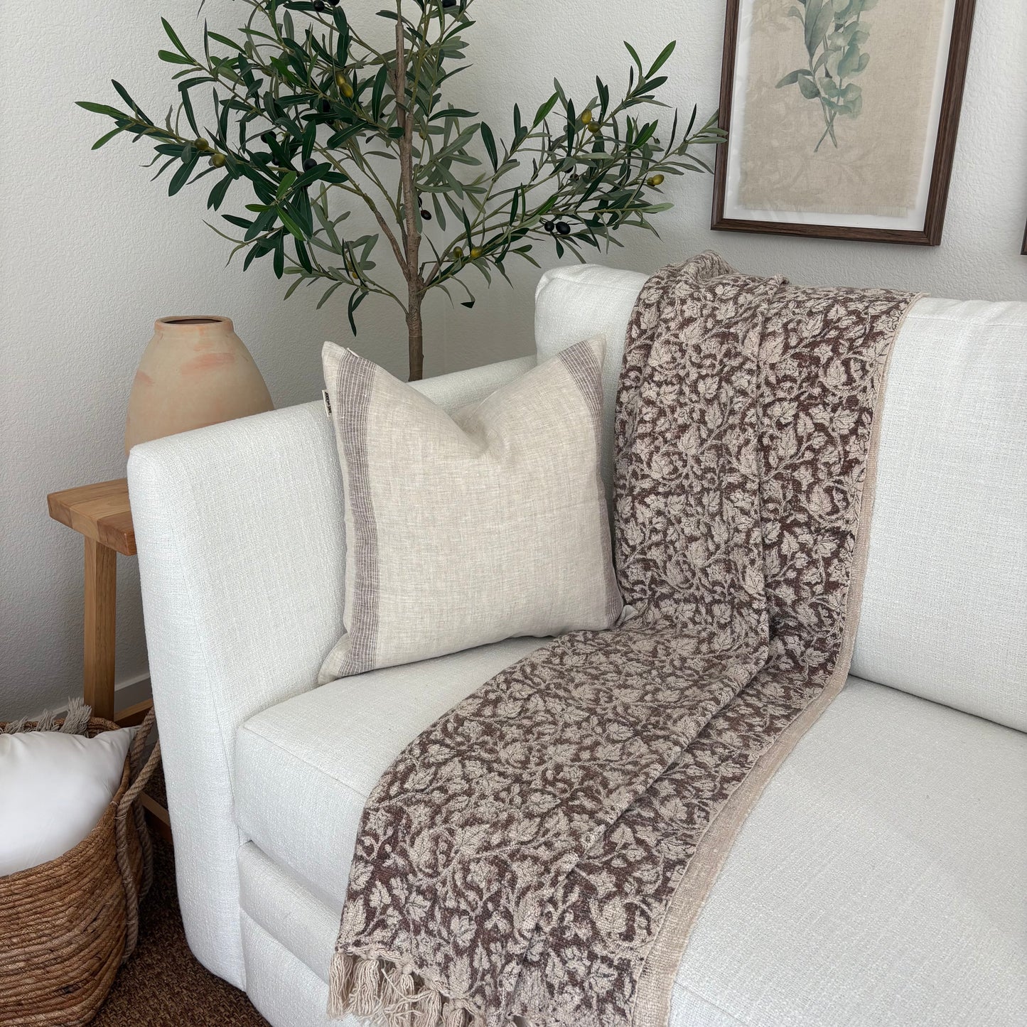 Sandra - hand block printed throw