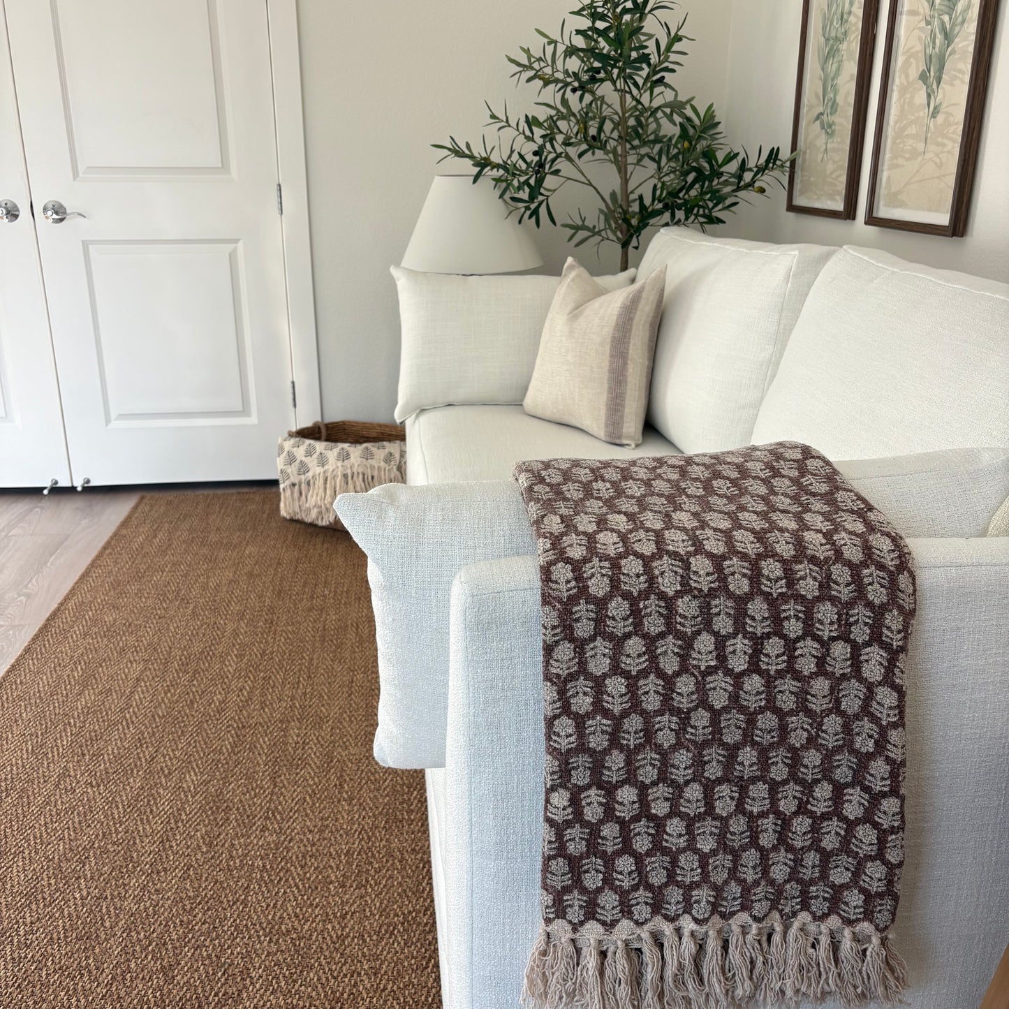 Megan - hand block print throw
