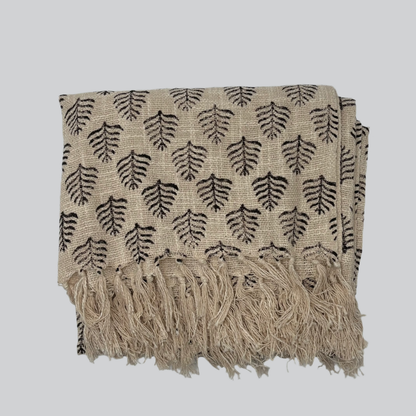 Winter - block print throw