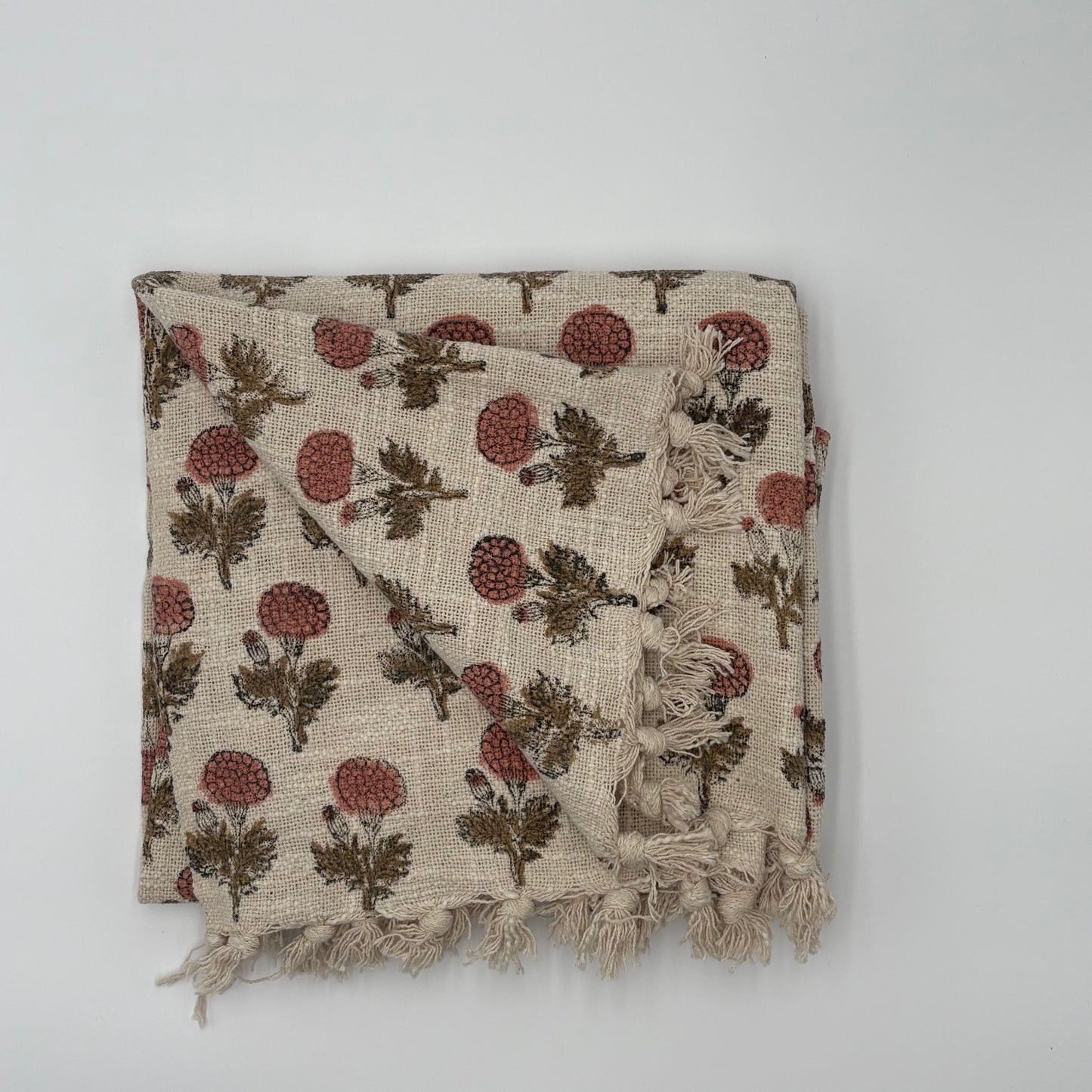Anya - block print throw blanket