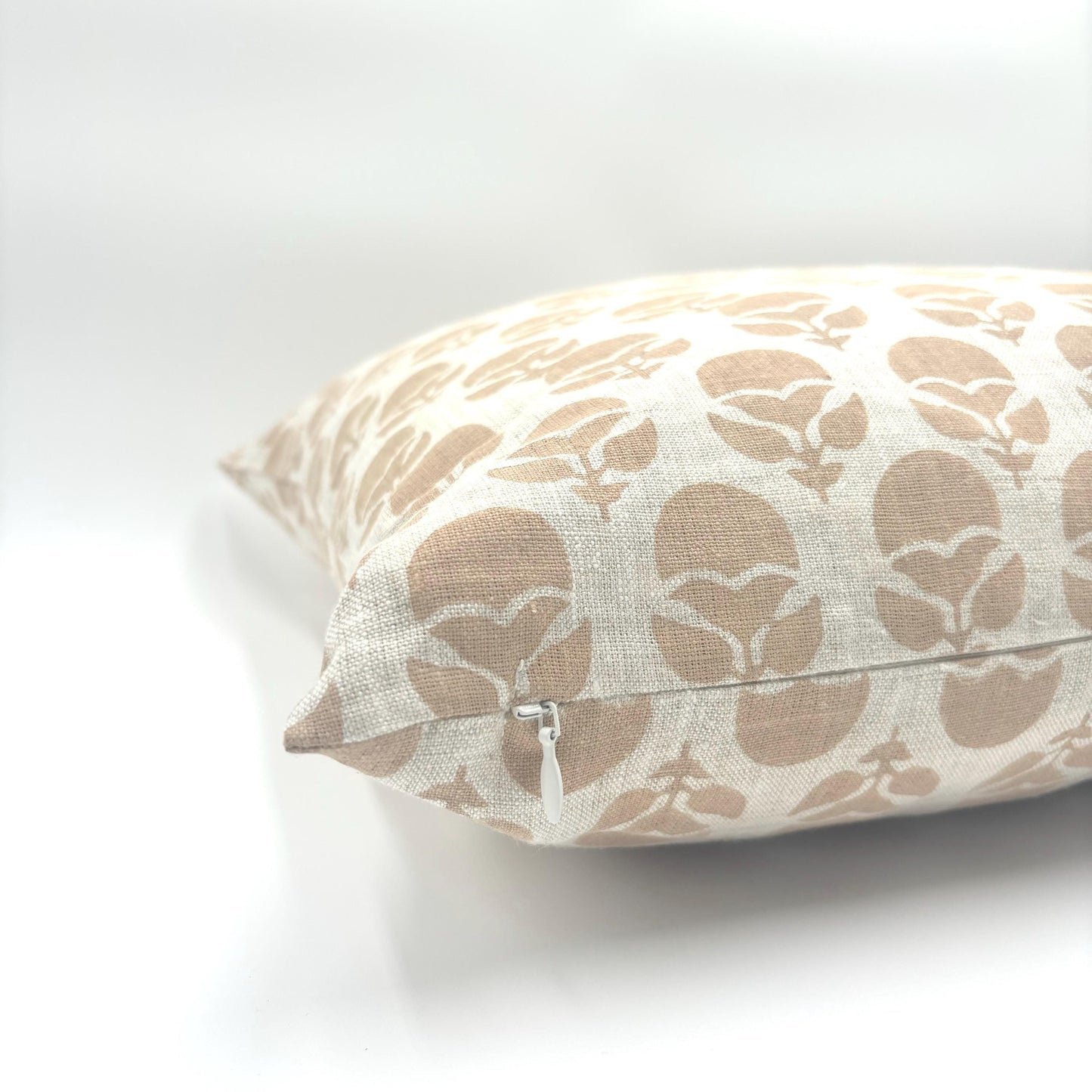 Marie - hand block printed linen pillow cover