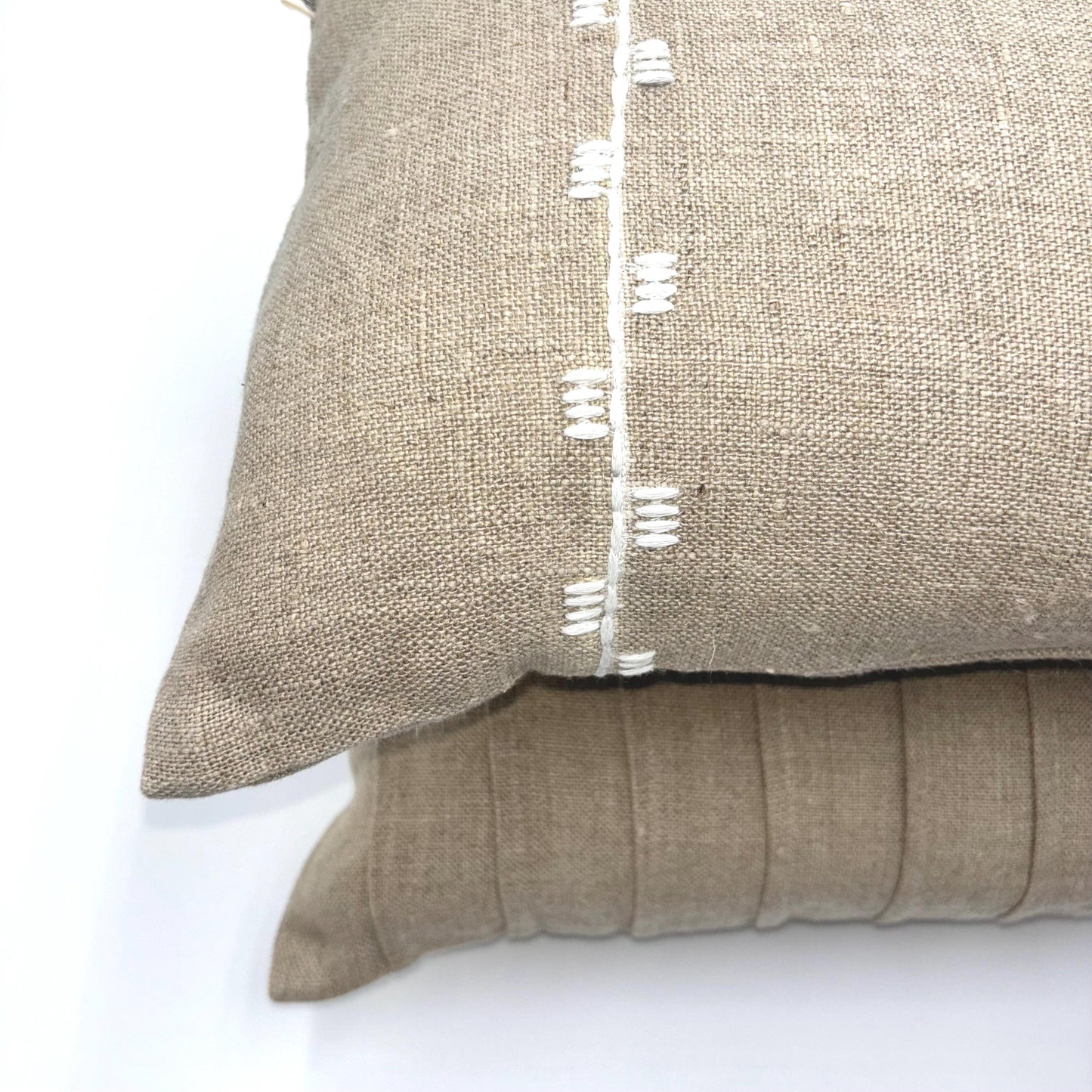 Madeline - linen burlap pillow cover (beige)