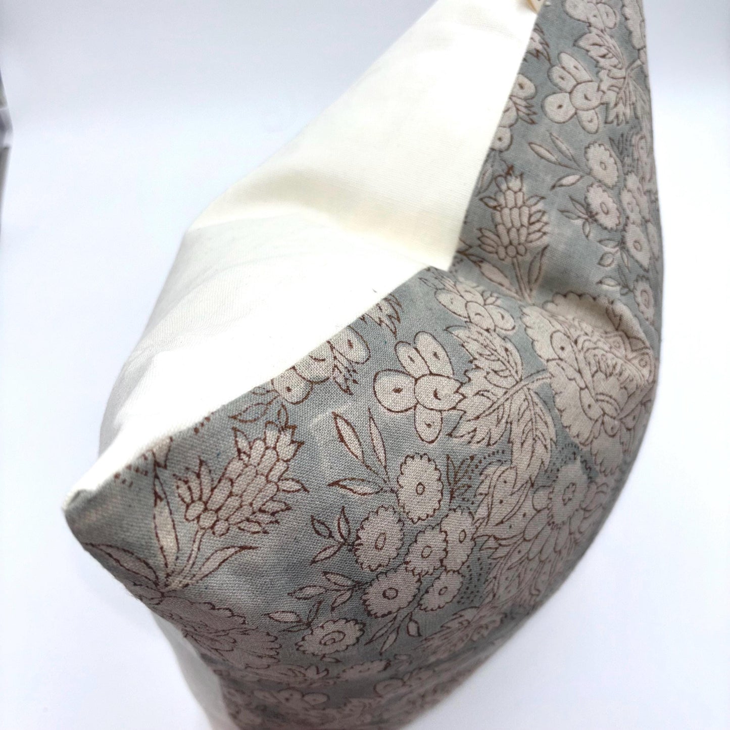 Ethan - hand block printed linen pillow cover (gray)