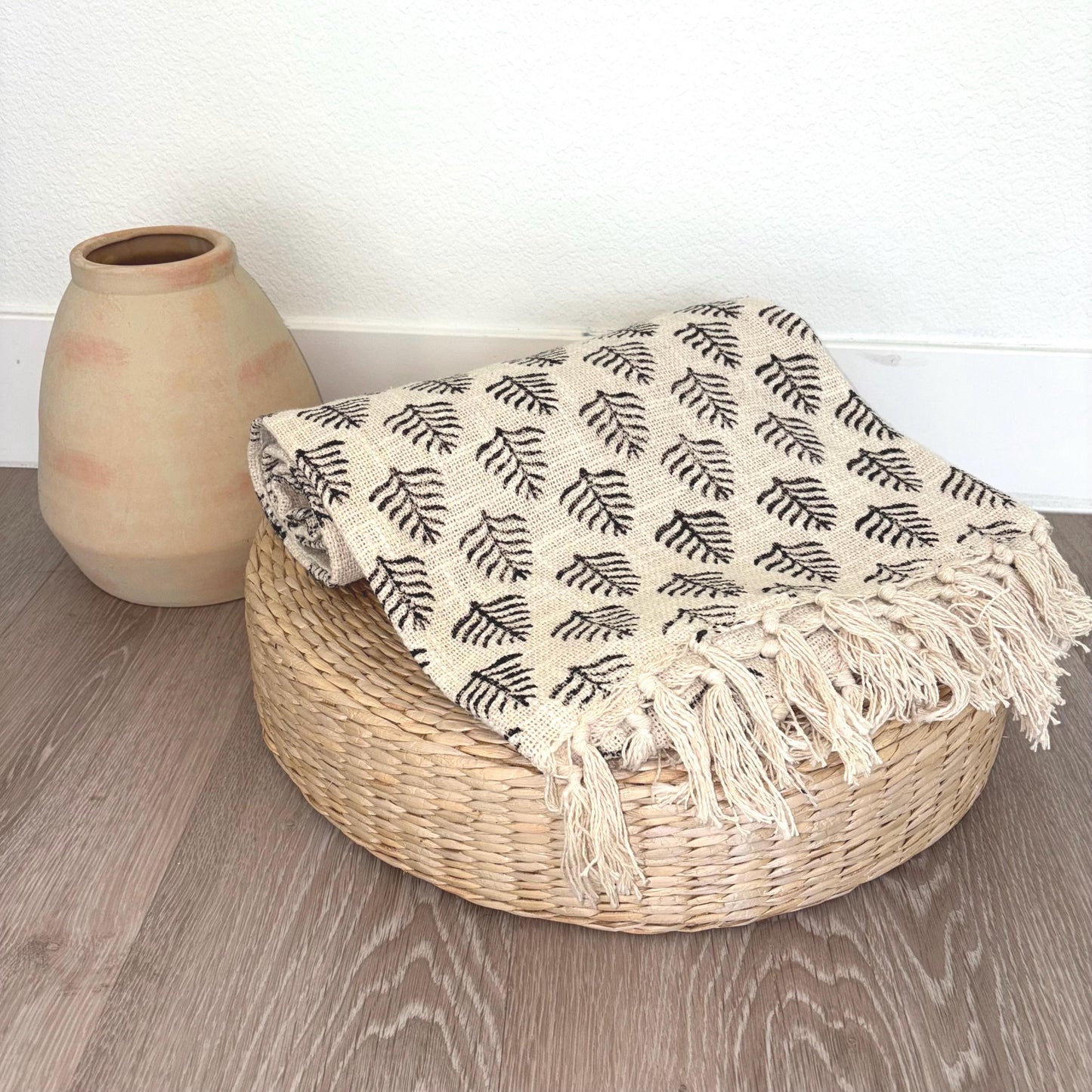 Winter - block print throw