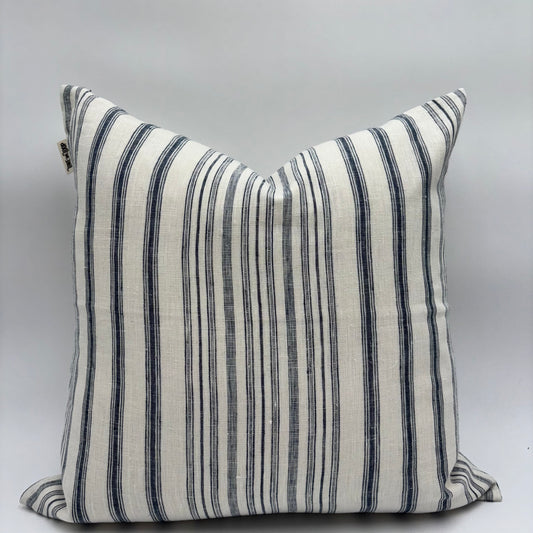 Ellie - yard dyed linen pillow cover (blue)