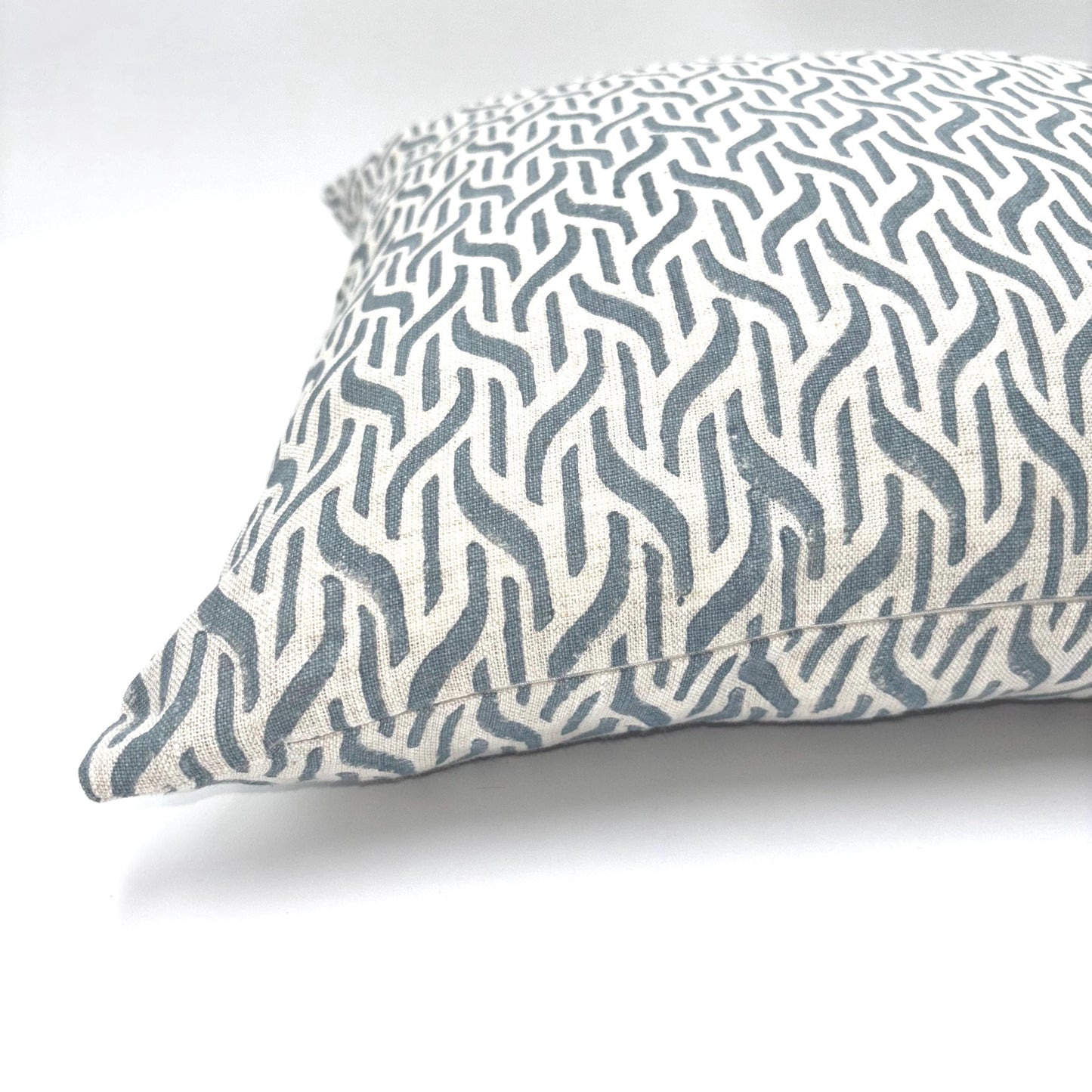 Odetta - hand block printed linen pillow cover