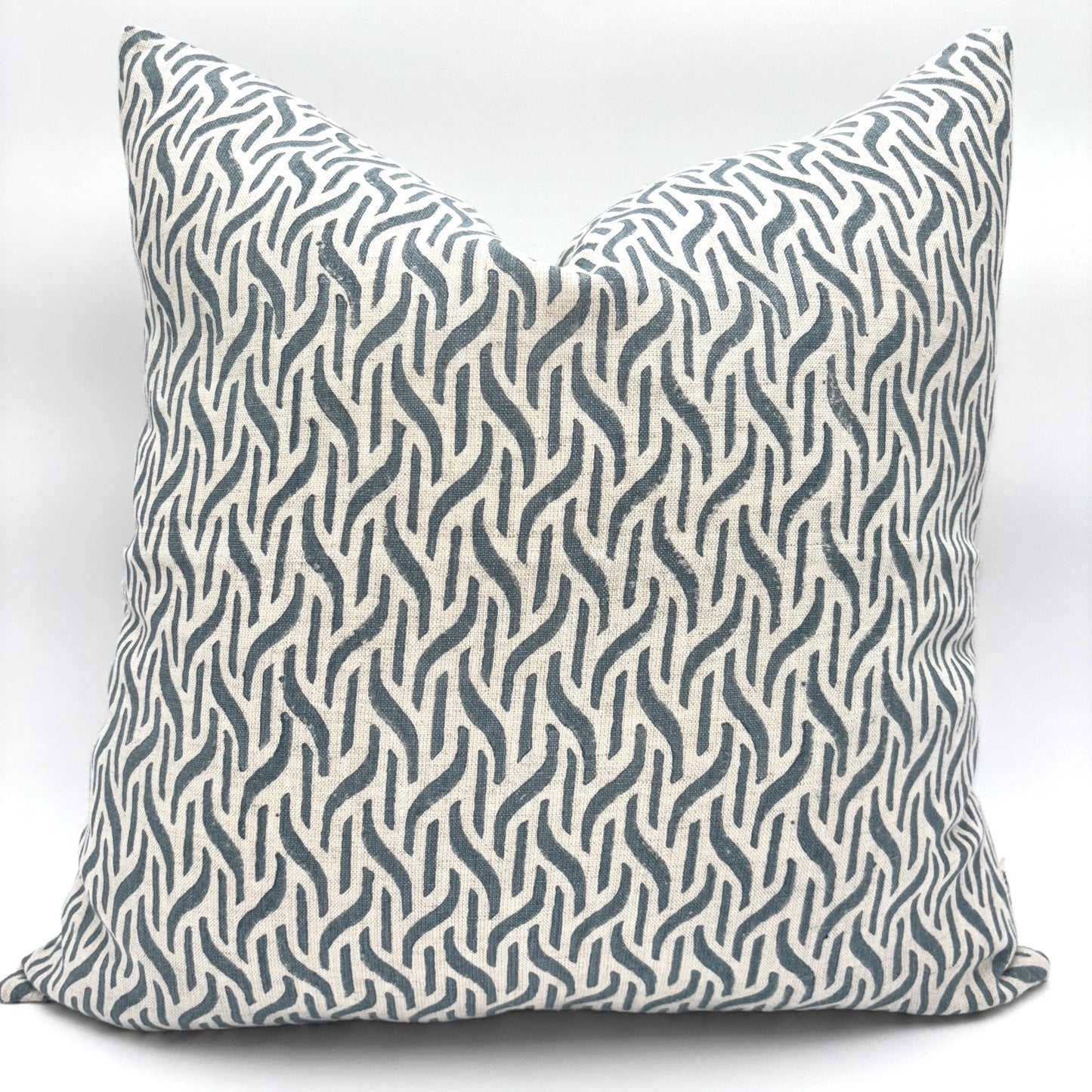Odetta - hand block printed linen pillow cover