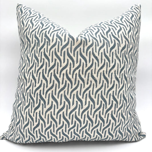 Odetta - hand block printed linen pillow cover