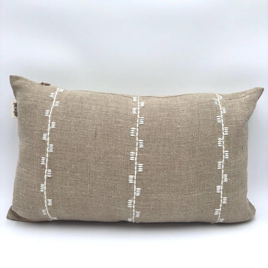 Madeline - linen burlap pillow cover (beige)